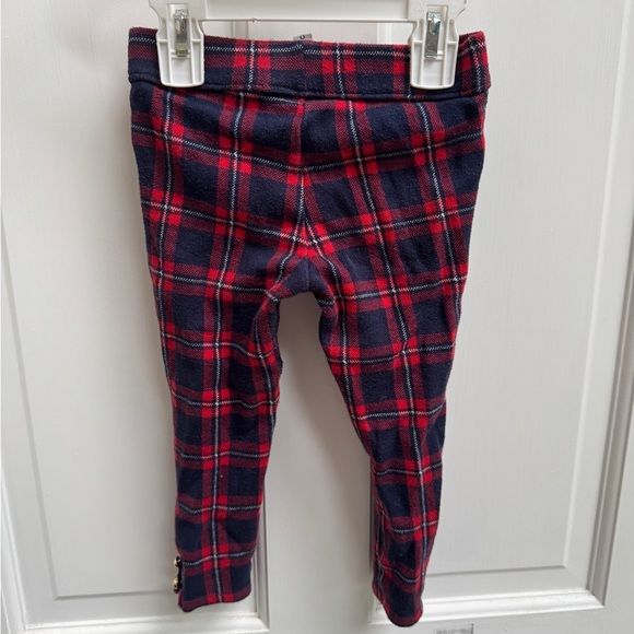 Janie and Jack 3T Girls Red Plaid Formal Leggings Pants - Picture 4 of 5